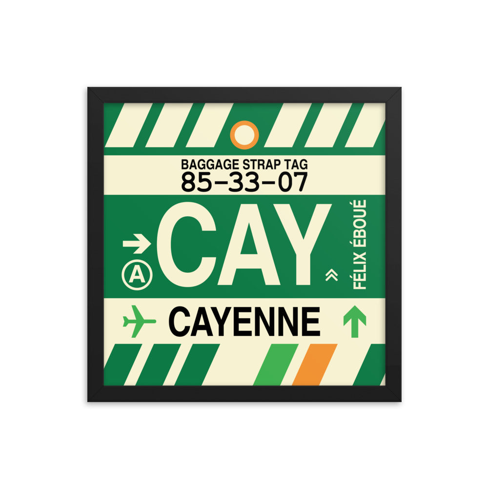 Travel-Themed Framed Print • CAY Cayenne Souvenir • YHM Designs - Image 03