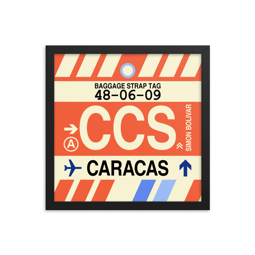 Travel-Themed Framed Print • CCS Caracas • YHM Designs - Image 03