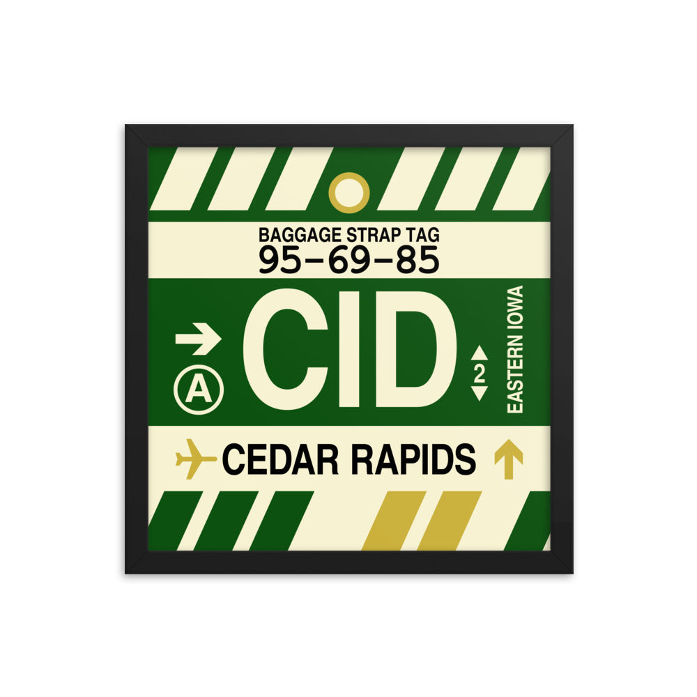 Travel-Themed Framed Print • CID Cedar Rapids Souvenir • YHM Designs - Image 03