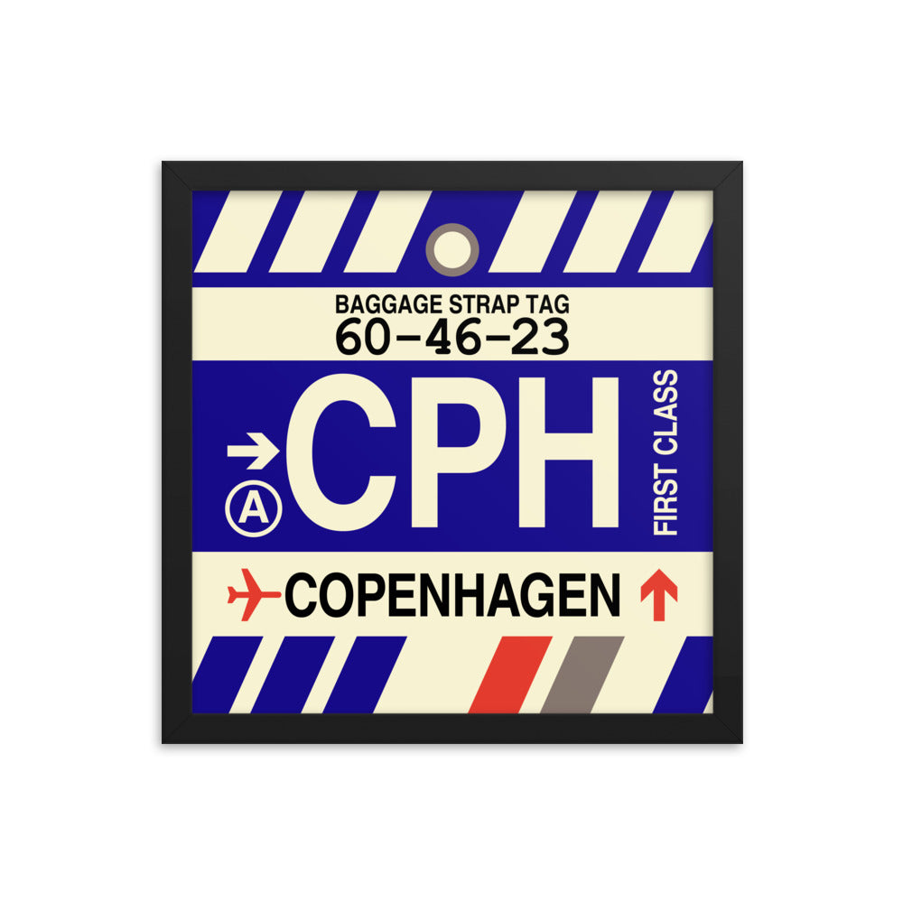 Travel-Themed Framed Print • CPH Copenhagen Souvenir • YHM Designs - Image 03