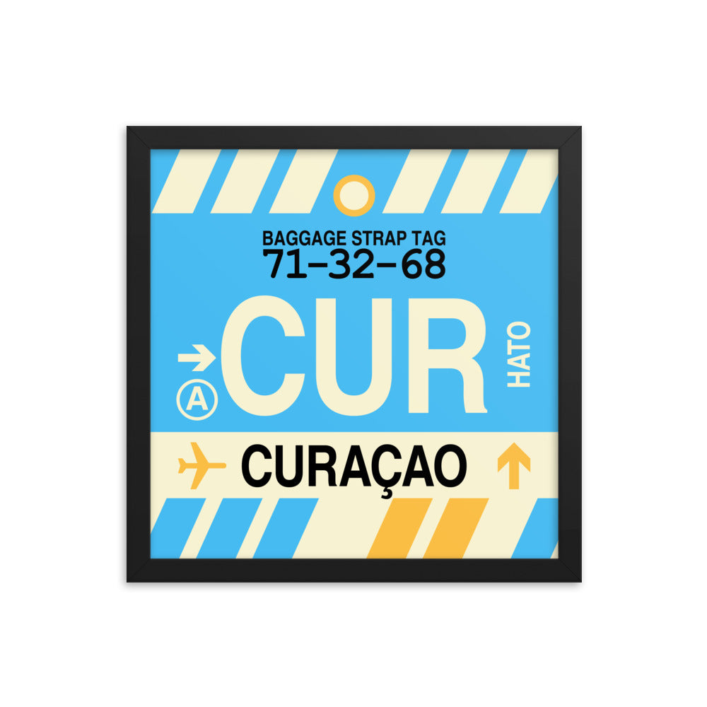 Travel-Themed Framed Print • CUR Curaçao Souvenir • YHM Designs - Image 03