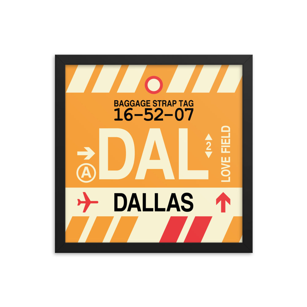 Travel-Themed Framed Print • DAL Dallas • YHM Designs - Image 03