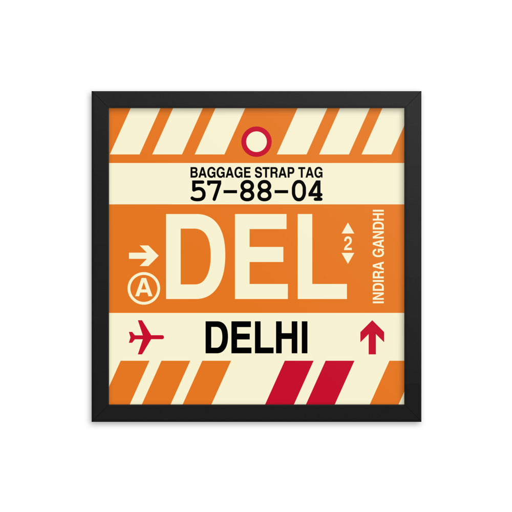 Travel-Themed Framed Print • DEL Delhi Souvenir • YHM Designs - Image 03