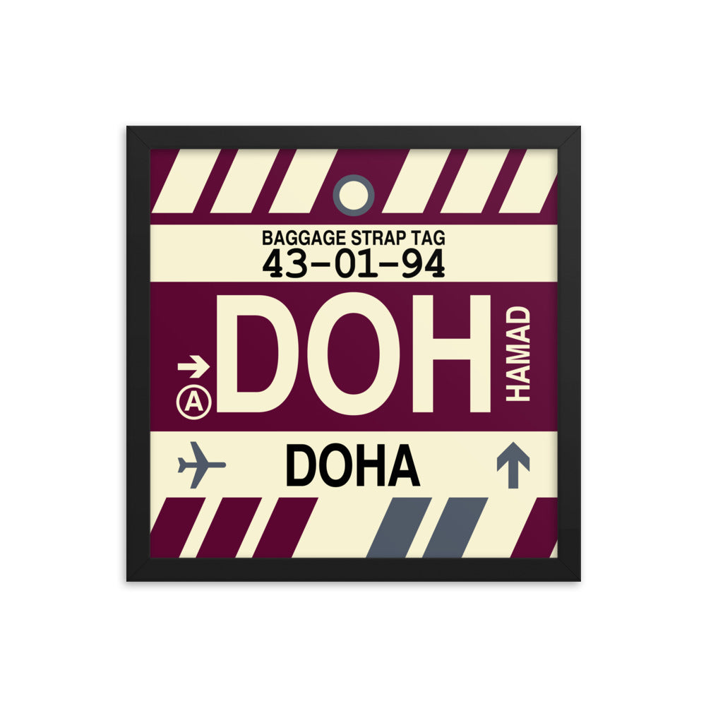 Travel-Themed Framed Print • DOH Doha • YHM Designs - Image 03