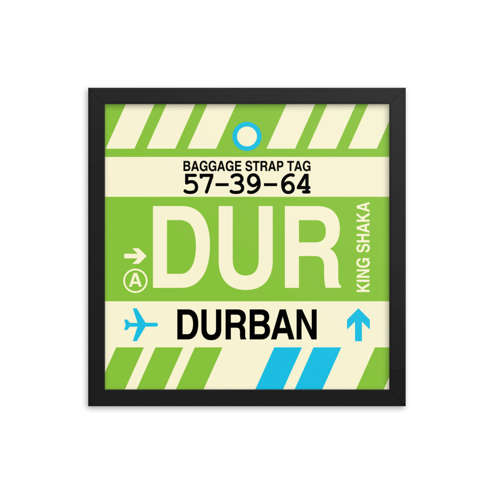 Travel-Themed Framed Print • DUR Durban • YHM Designs - Image 03