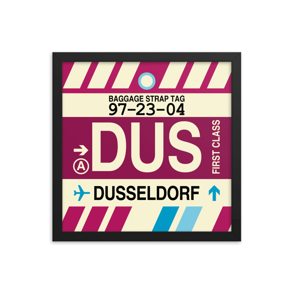 Travel-Themed Framed Print • DUS Dusseldorf Souvenir • YHM Designs - Image 03