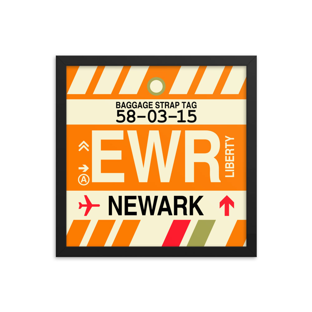 Travel-Themed Framed Print • EWR Newark • YHM Designs - Image 03