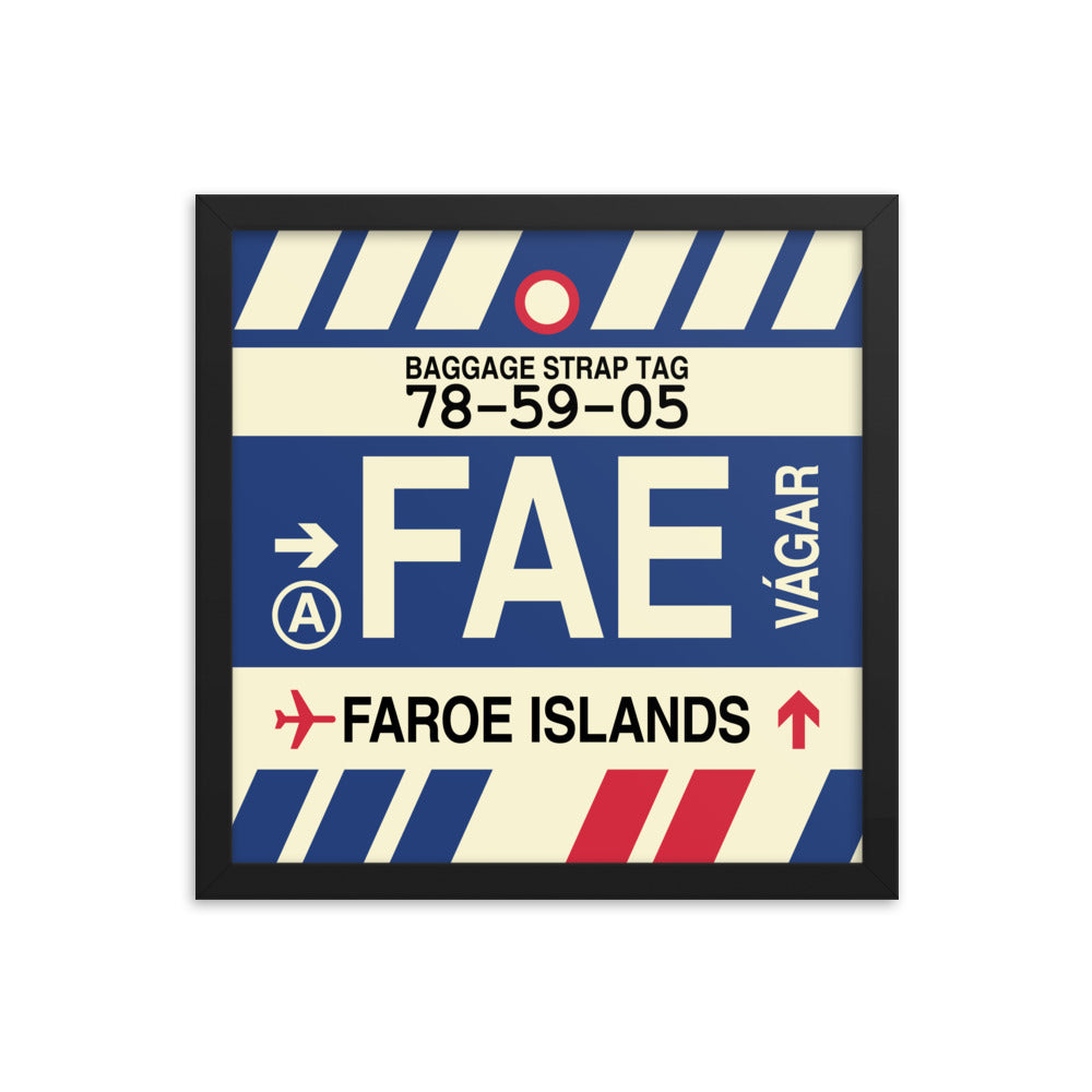 Travel-Themed Framed Print • FAE Faroe Islands Souvenir • YHM Designs - Image 03