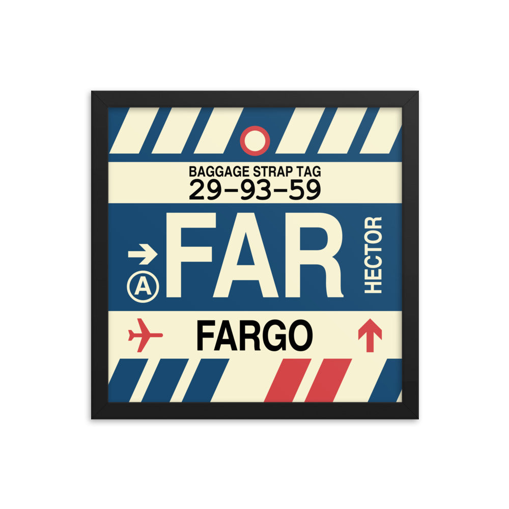 Travel-Themed Framed Print • FAR Fargo Souvenir • YHM Designs - Image 03