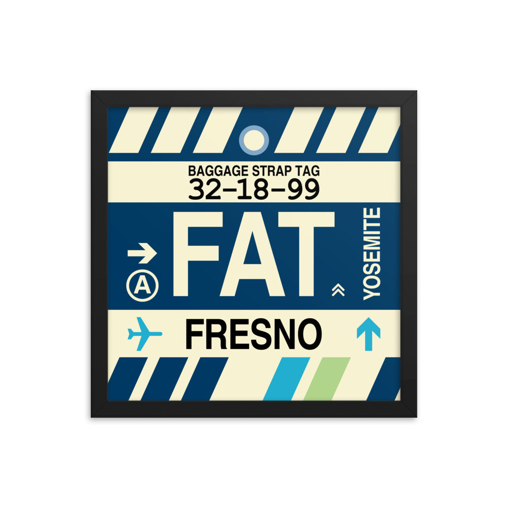 Travel-Themed Framed Print • FAT Fresno Souvenir • YHM Designs - Image 03