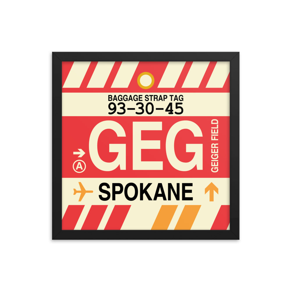 Travel-Themed Framed Print • GEG Spokane Souvenir • YHM Designs - Image 03