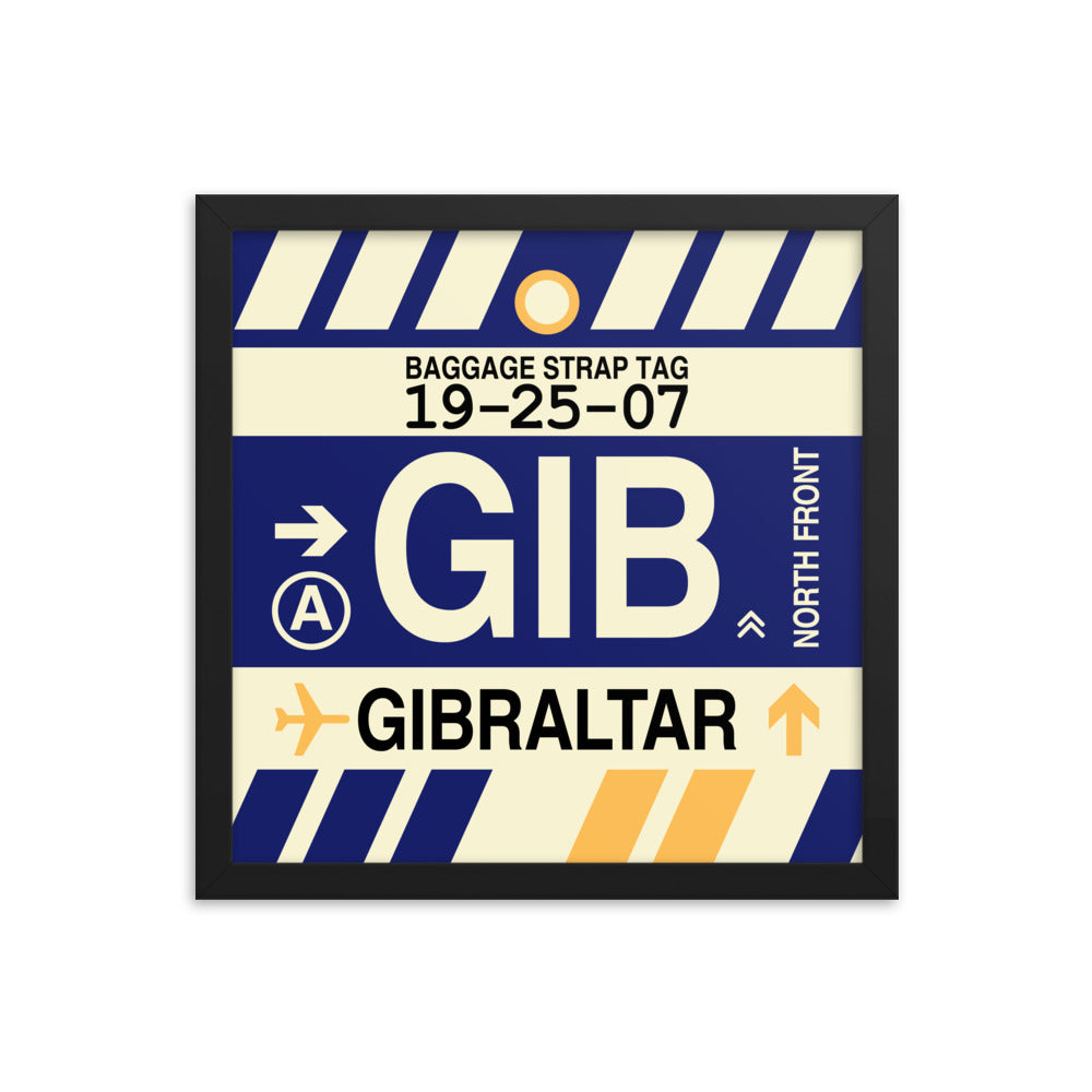 Travel-Themed Framed Print • GIB Gibraltar Souvenir • YHM Designs - Image 03