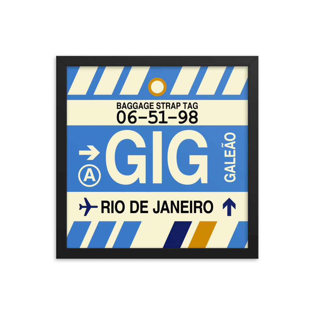 Travel-Themed Framed Print • GIG Rio de Janeiro Souvenir • YHM Designs - Image 03