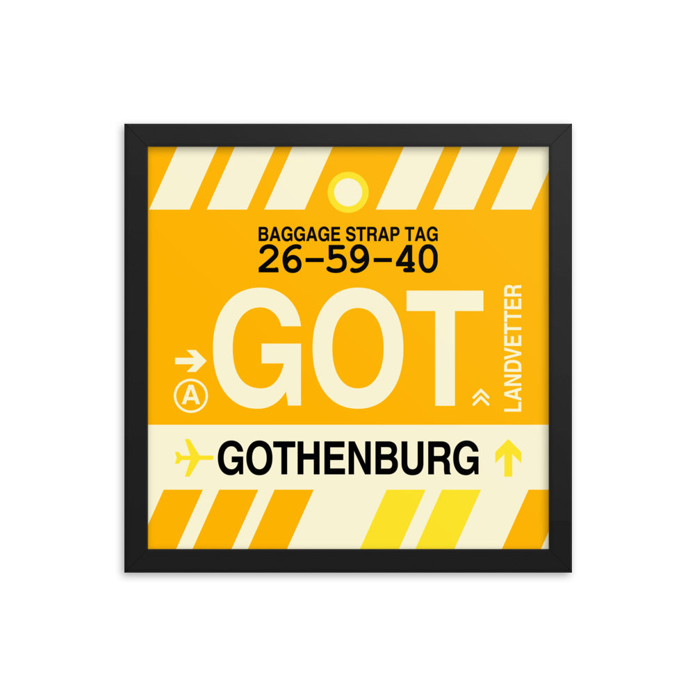 Travel-Themed Framed Print • GOT Gothenburg Souvenir • YHM Designs - Image 03