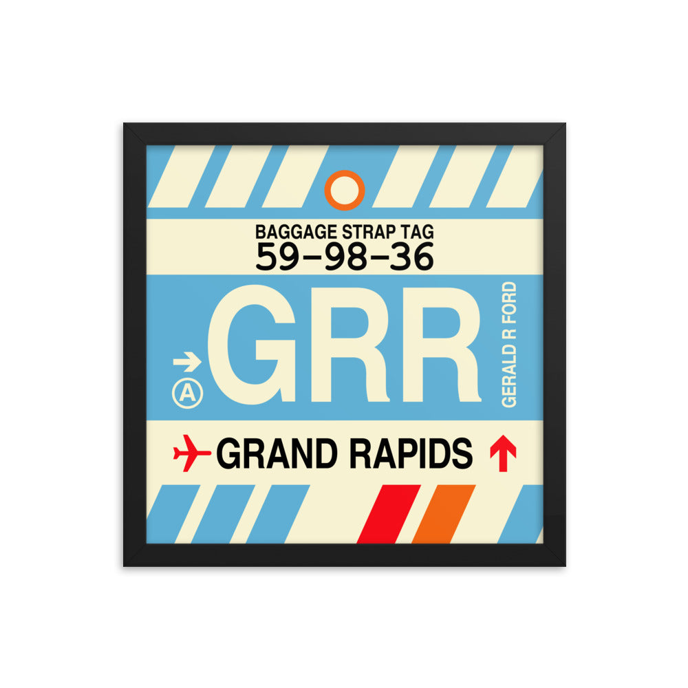 Travel-Themed Framed Print • GRR Grand Rapids Souvenir • YHM Designs - Image 03