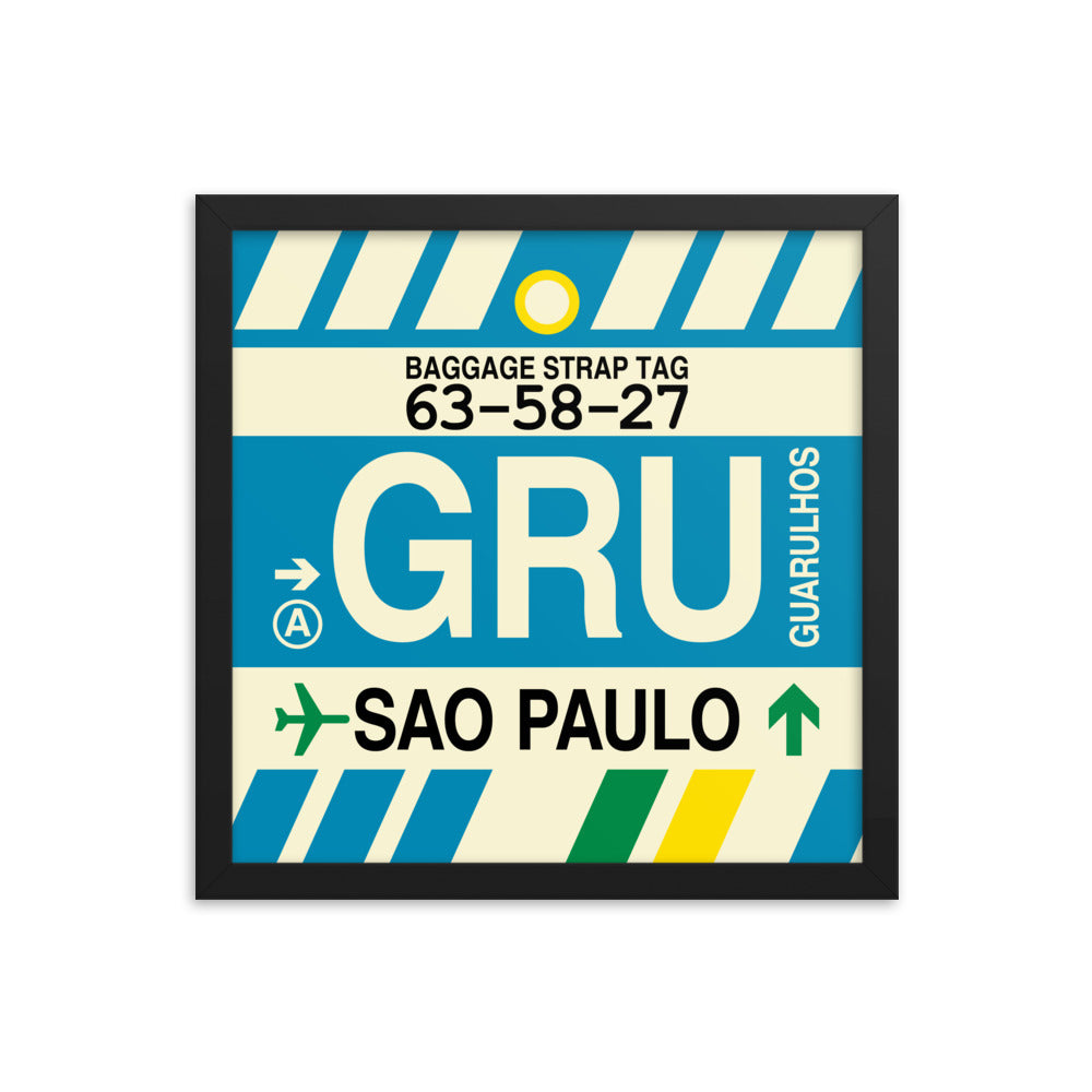 Travel-Themed Framed Print • GRU Sao Paulo Souvenir • YHM Designs - Image 03
