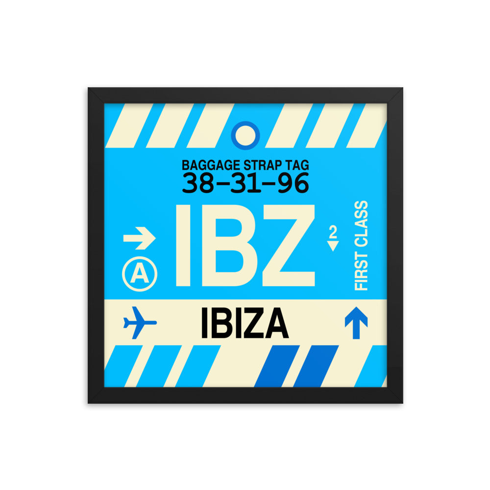 Travel-Themed Framed Print • IBZ Ibiza Souvenir • YHM Designs - Image 03