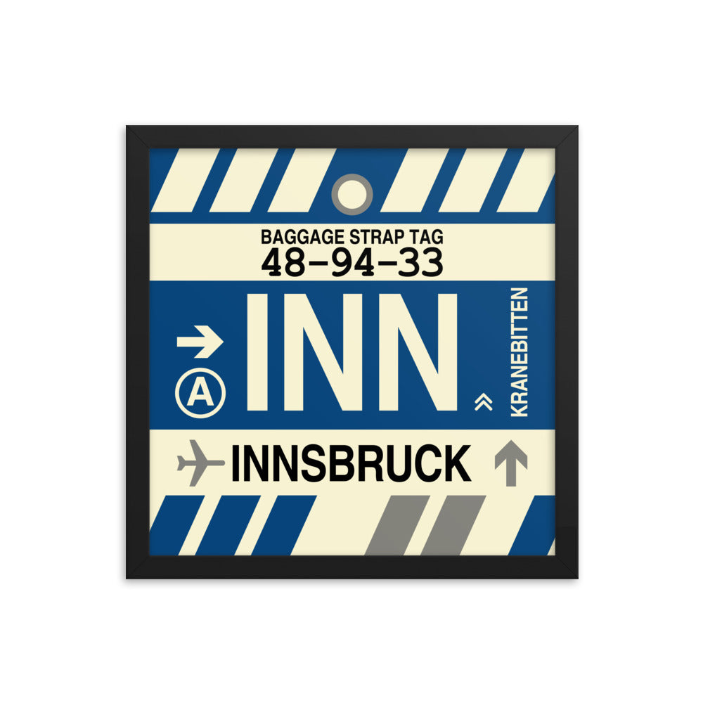 Travel-Themed Framed Print • INN Innsbruck Souvenir • YHM Designs - Image 03