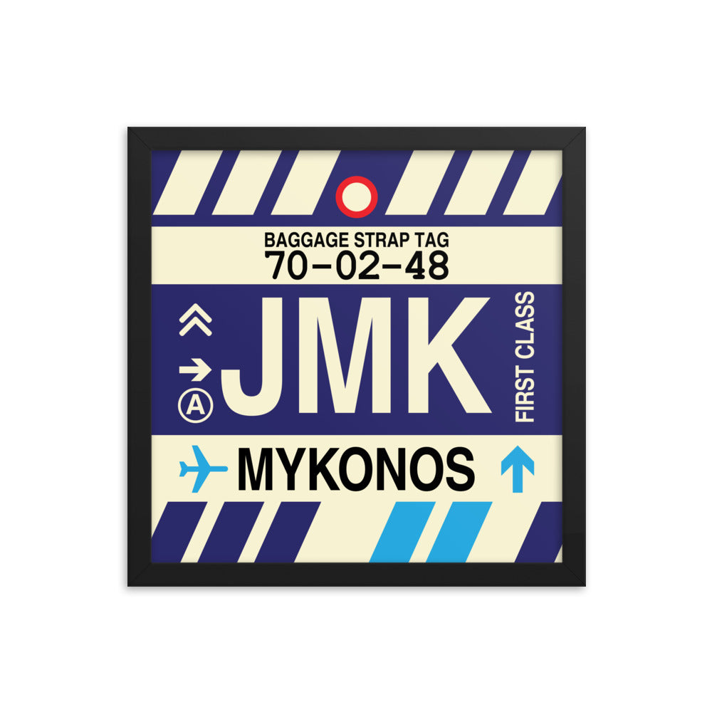 Travel-Themed Framed Print • JMK Mykonos Souvenir • YHM Designs - Image 03