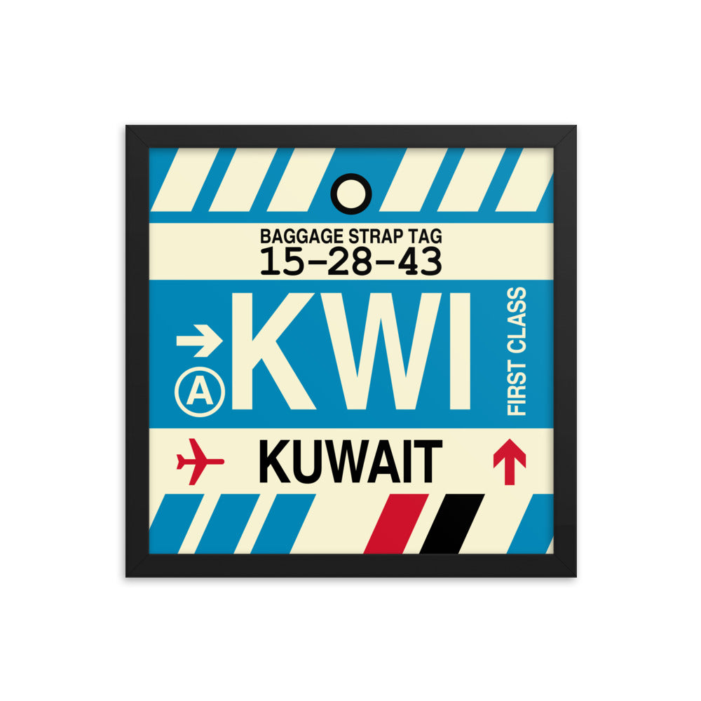 Travel-Themed Framed Print • KWI Kuwait City Souvenir • YHM Designs - Image 03