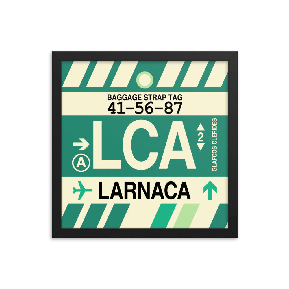 Travel-Themed Framed Print • LCA Larnaca Souvenir • YHM Designs - Image 03