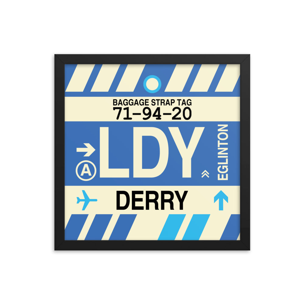 Travel-Themed Framed Print • LDY Derry Souvenir • YHM Designs - Image 03