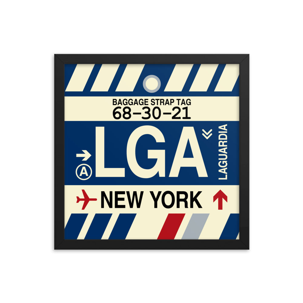 Travel-Themed Framed Print • LGA New York City Souvenir • YHM Designs - Image 03