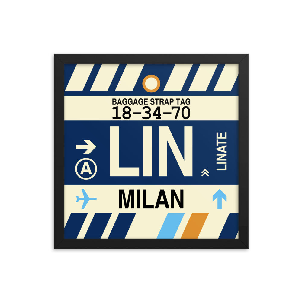 Travel-Themed Framed Print • LIN Milan Souvenir • YHM Designs - Image 03