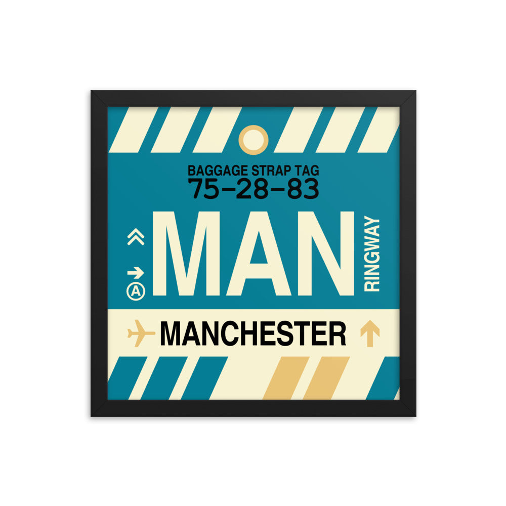 Travel-Themed Framed Print • MAN Manchester Souvenir • YHM Designs - Image 03