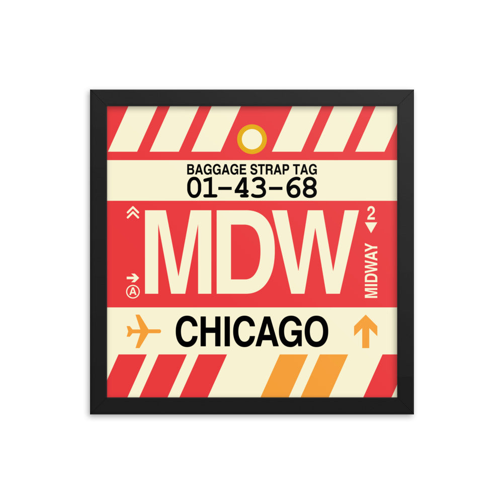 Travel-Themed Framed Print • MDW Chicago • YHM Designs - Image 03
