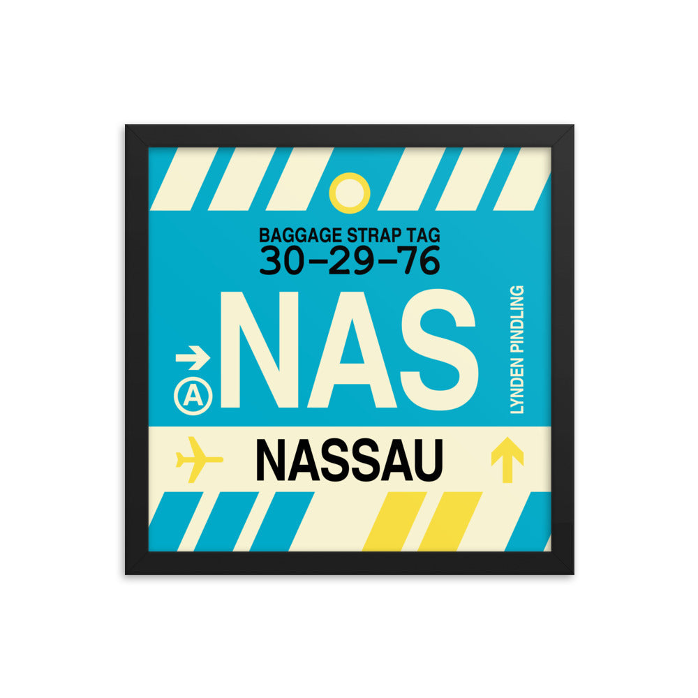 Travel-Themed Framed Print • NAS Nassau Souvenir • YHM Designs - Image 03