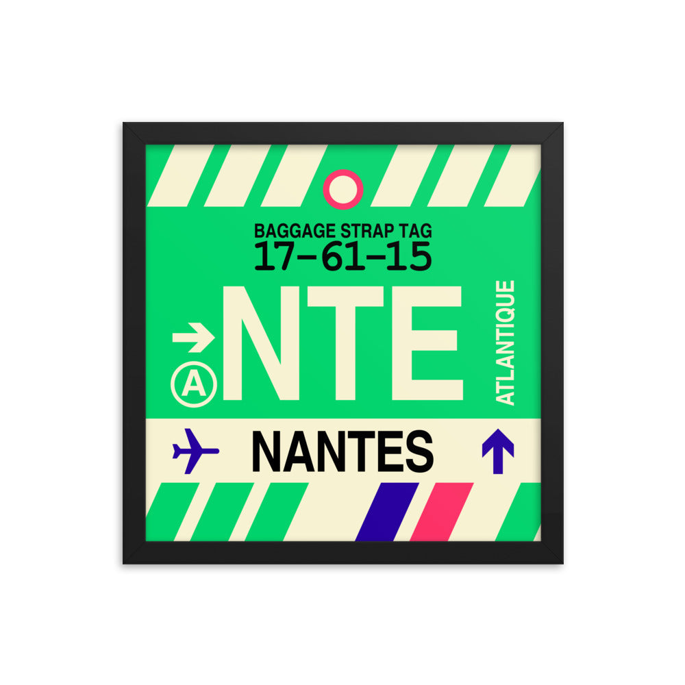 Travel-Themed Framed Print • NTE Nantes • YHM Designs - Image 03