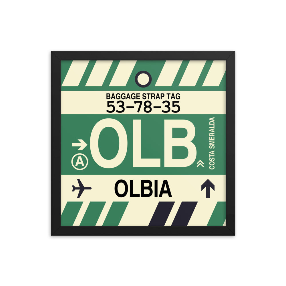 Travel-Themed Framed Print • OLB Olbia Souvenir • YHM Designs - Image 03
