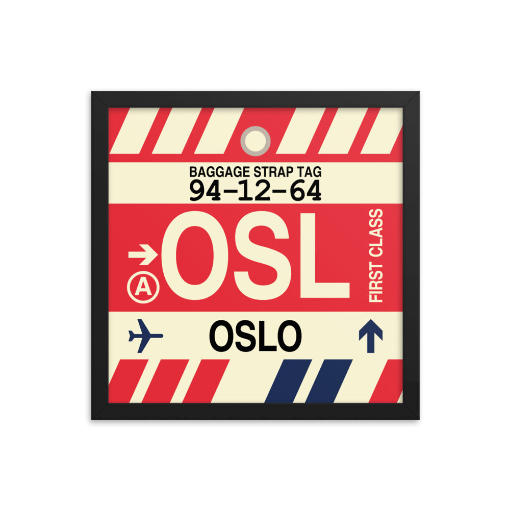 Travel-Themed Framed Print • OSL Oslo Souvenir • YHM Designs - Image 03