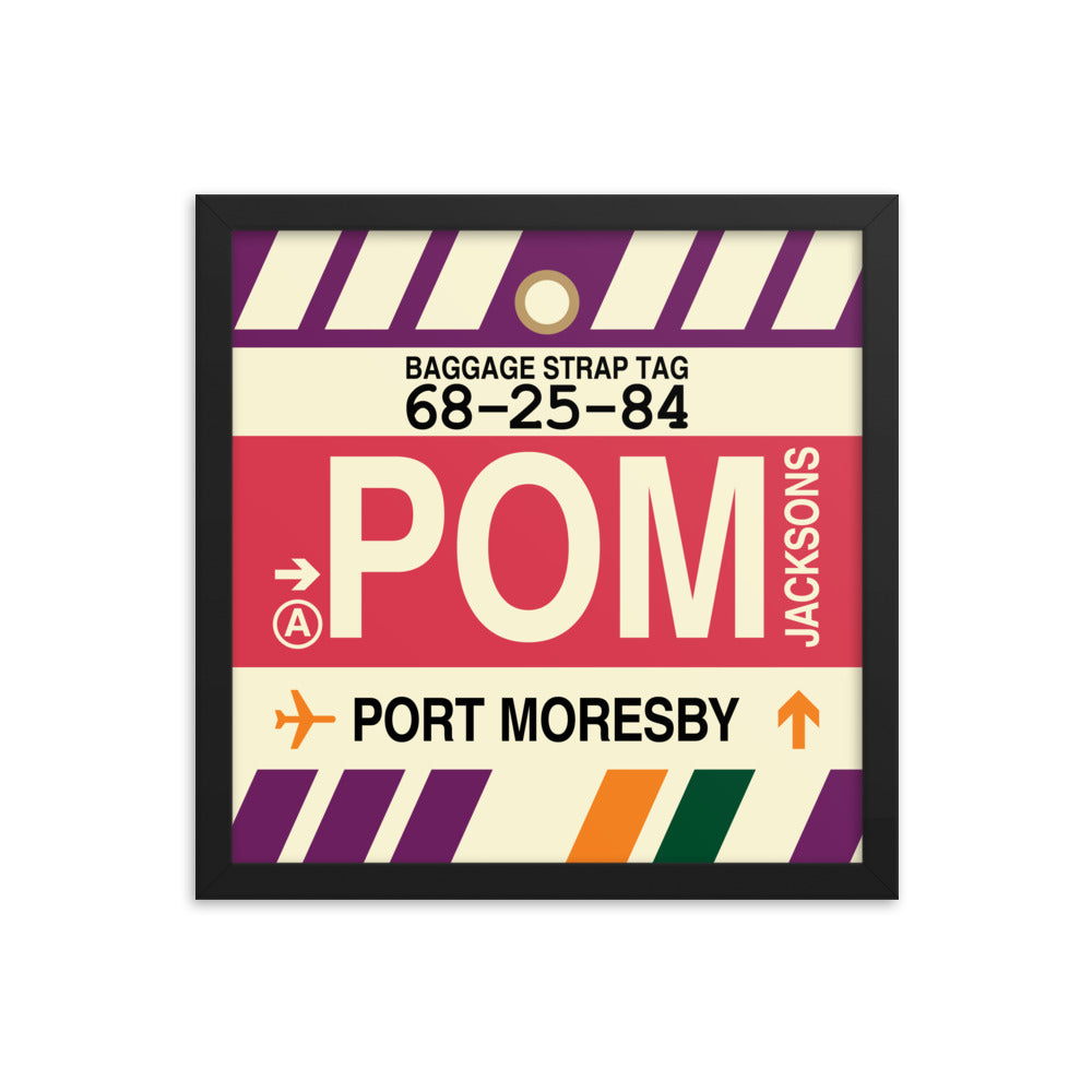 Travel-Themed Framed Print • POM Port Moresby Souvenir • YHM Designs - Image 03