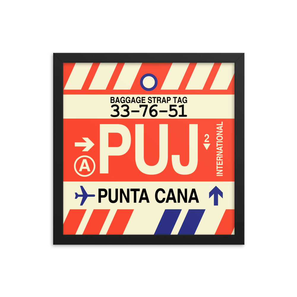 Travel-Themed Framed Print • PUJ Punta Cana Souvenir • YHM Designs - Image 03