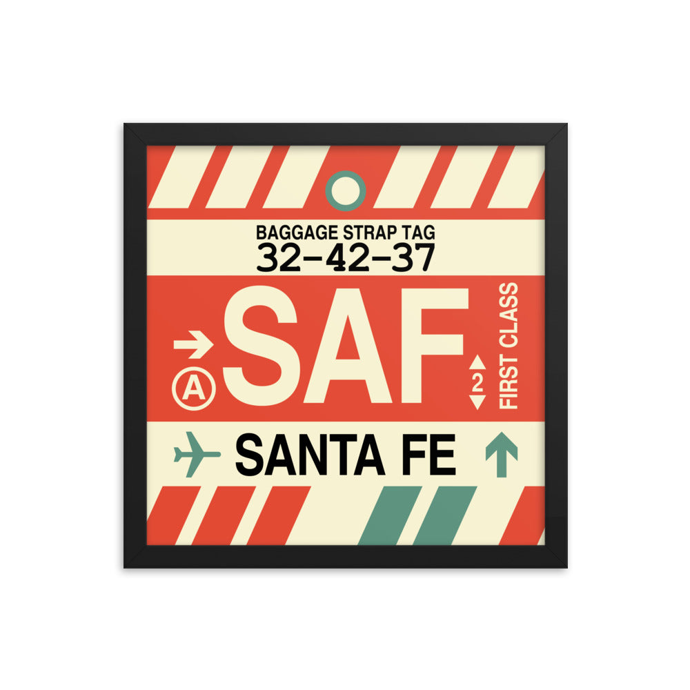 Travel-Themed Framed Print • SAF Santa Fe Souvenir • YHM Designs - Image 03