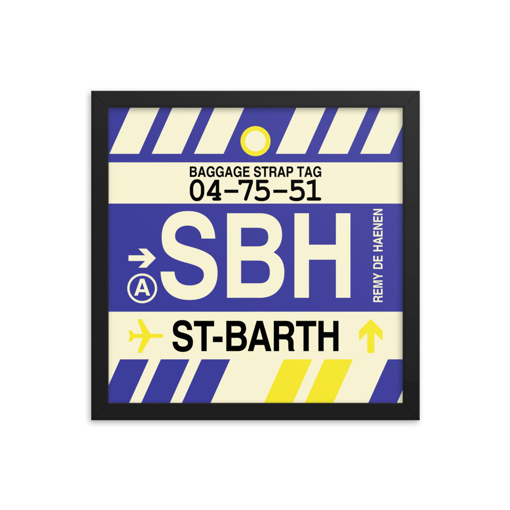 Travel-Themed Framed Print • SBH Saint Barthélemy Souvenir • YHM Designs - Image 03