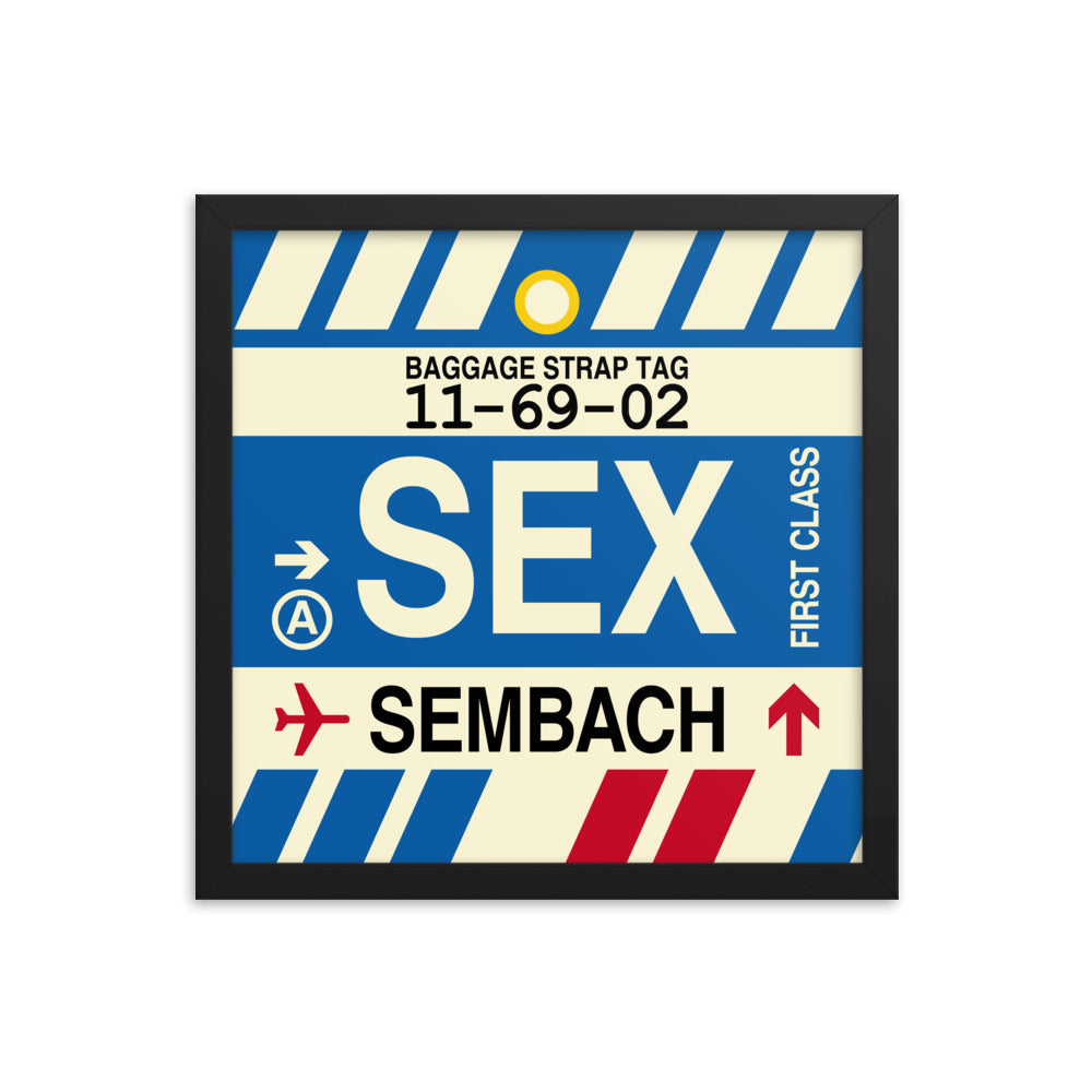 Travel-Themed Framed Print • SEX Sembach Souvenir • YHM Designs - Image 03
