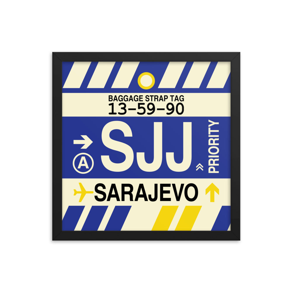 Travel-Themed Framed Print • SJJ Sarajevo Souvenir • YHM Designs - Image 03