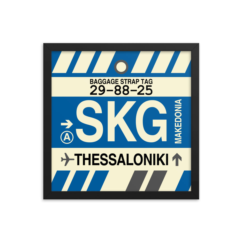 Travel-Themed Framed Print • SKG Thessaloniki Souvenir • YHM Designs - Image 03