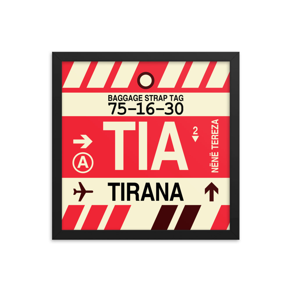 Travel-Themed Framed Print • TIA Tirana Souvenir • YHM Designs - Image 03