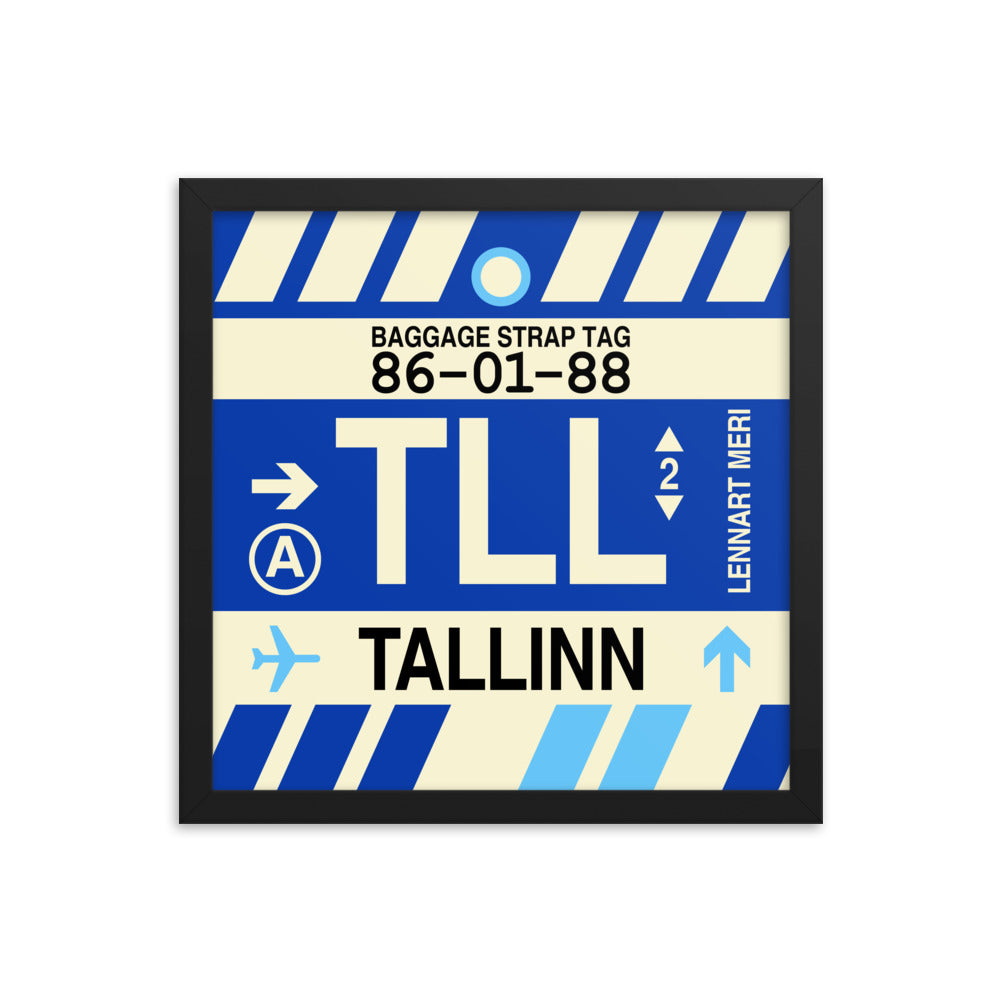 Travel-Themed Framed Print • TLL Tallinn Souvenir • YHM Designs - Image 03