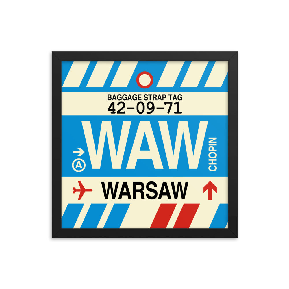 Travel-Themed Framed Print • WAW Warsaw Souvenir • YHM Designs - Image 03