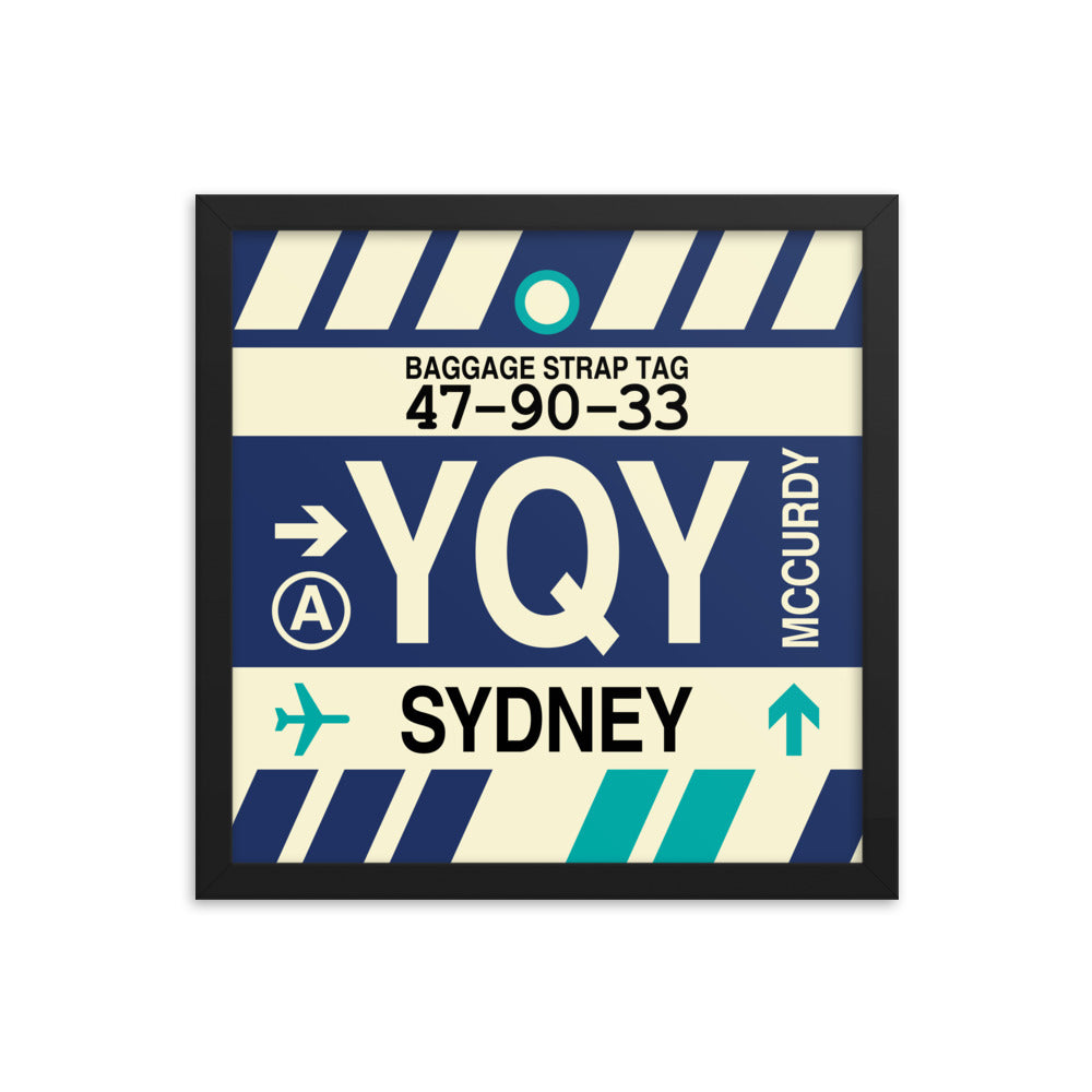 Travel-Themed Framed Print • YQY Sydney • YHM Designs - Image 03