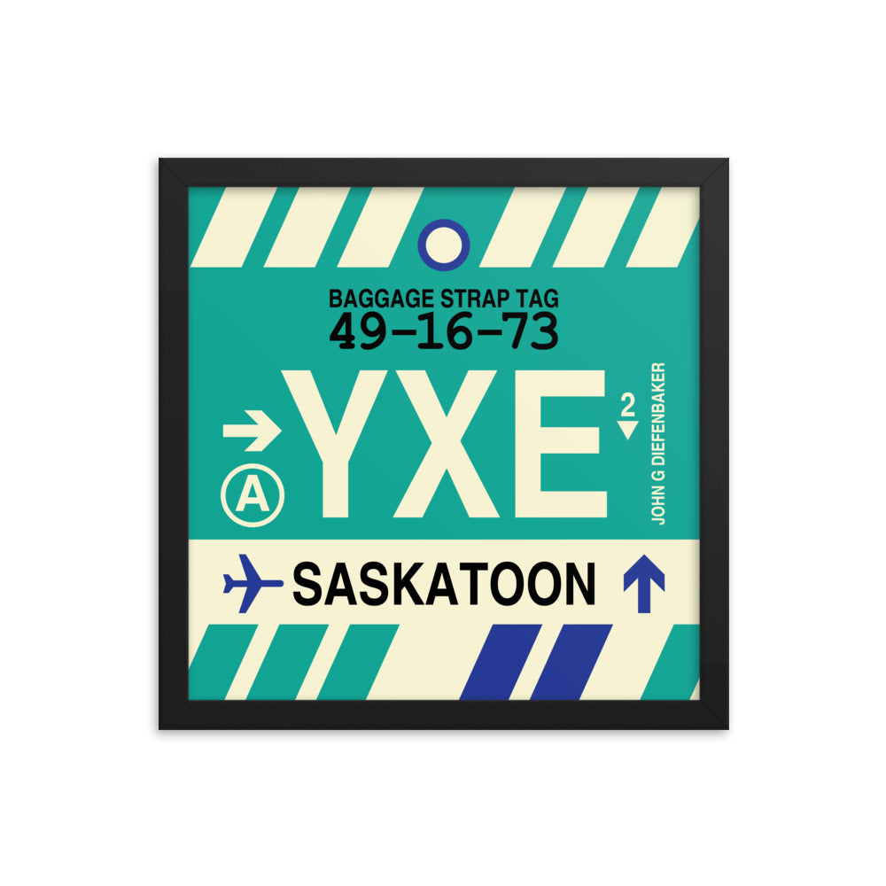 Travel-Themed Framed Print • YXE Saskatoon • YHM Designs - Image 03