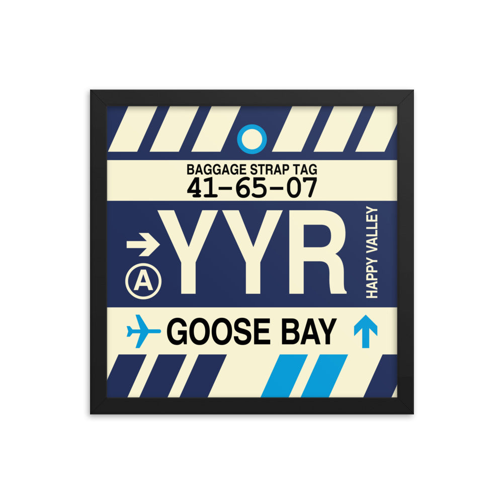 Travel-Themed Framed Print • YYR Goose Bay • YHM Designs - Image 03