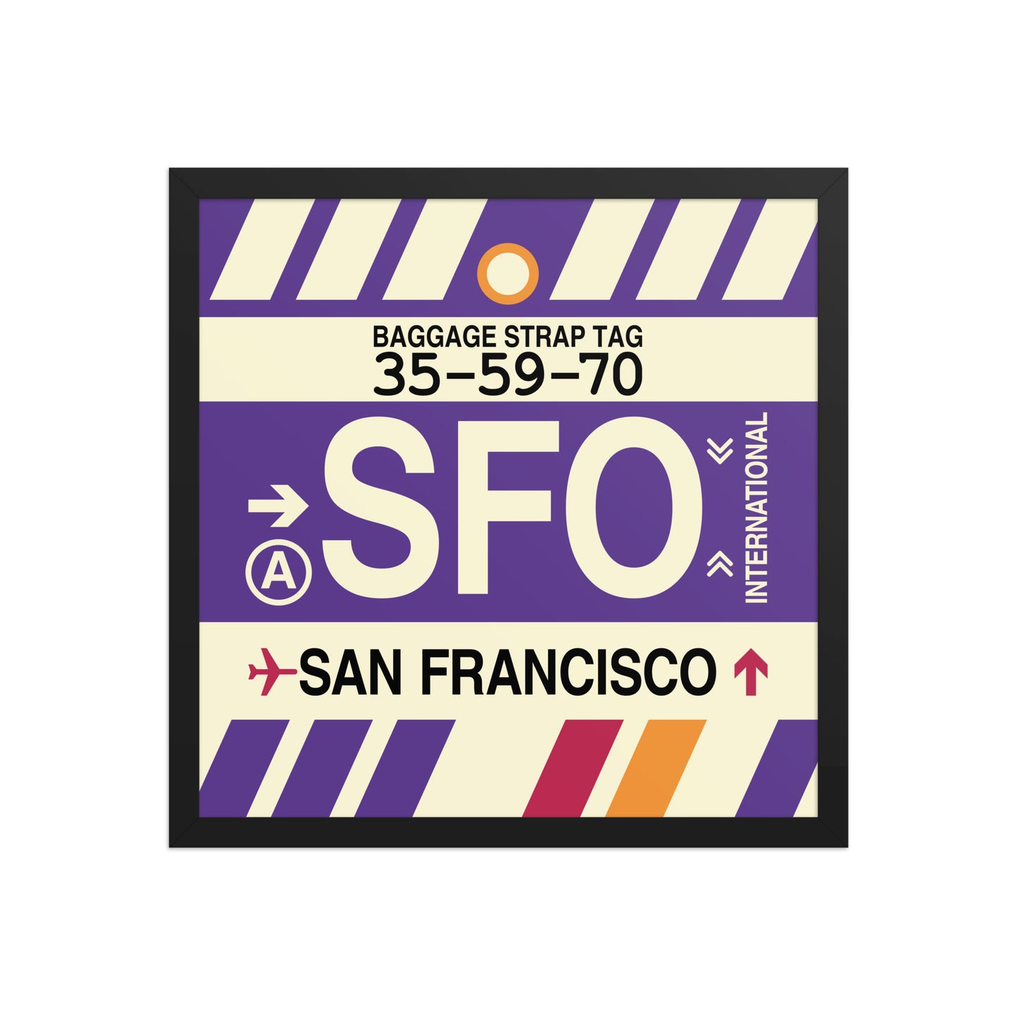 Travel-Themed Framed Print • SFO San Francisco • YHM Designs - Image 04
