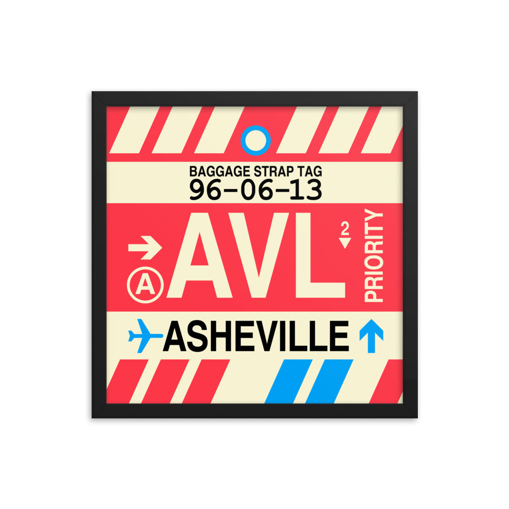 Travel-Themed Framed Print • AVL Asheville • YHM Designs - Image 04