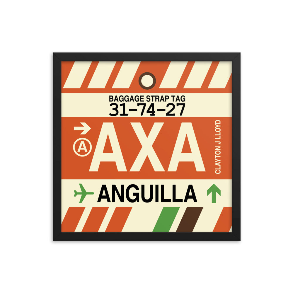 Travel-Themed Framed Print • AXA Anguilla Souvenir • YHM Designs - Image 04